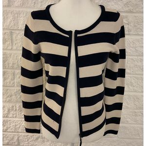 Pure Collection Zip Up Knit Sweater